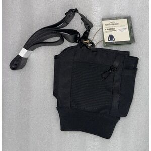 Adventuridge Black Tumbler Carrier Cup Holder w/ Strap & Phone Card Pockets New